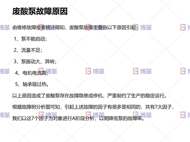 廢酸泵故障原因 冶煉行業(yè)TPM設(shè)備自主維護(hù)案例 廢酸泵故障原因